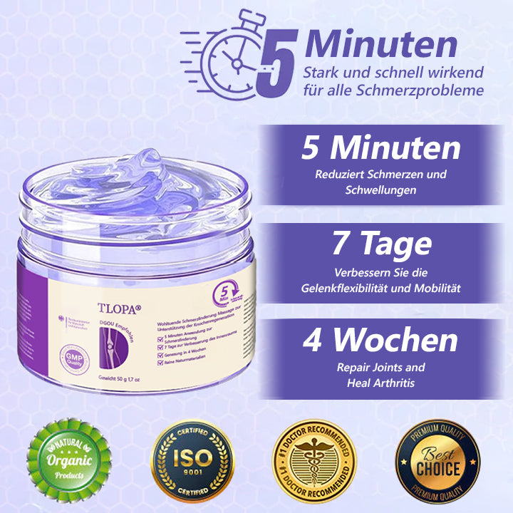 Offizieller Store: TLOPA® Hai-Knorpel Schmerzlinderndes Knochenerholungs-Gel👨⚕️ Von der BfArM zugelassen (5 Minuten Schmerzlinderung, 7 Tage zur Wiederherstellung der Gelenkbeweglichkeit, 4 Wochen für vollständige Heilung) 🔥